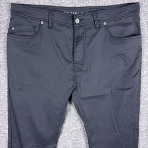 Prana Brion Pants Mens 38x30 Gray Slim Fit Nylon Stretch Outdoor Hiking Camping